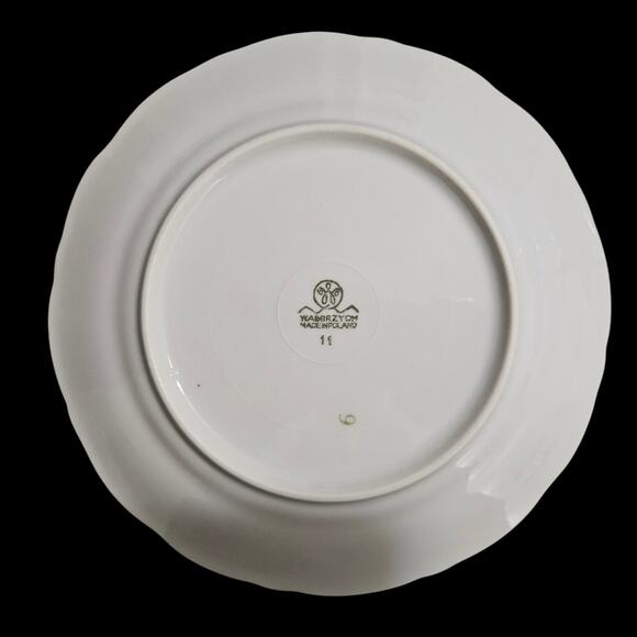 Set of 3 Wałbrzych Poland Yellow Floral Porcelain Plates 7" Gold Trim - Picture 2 of 5